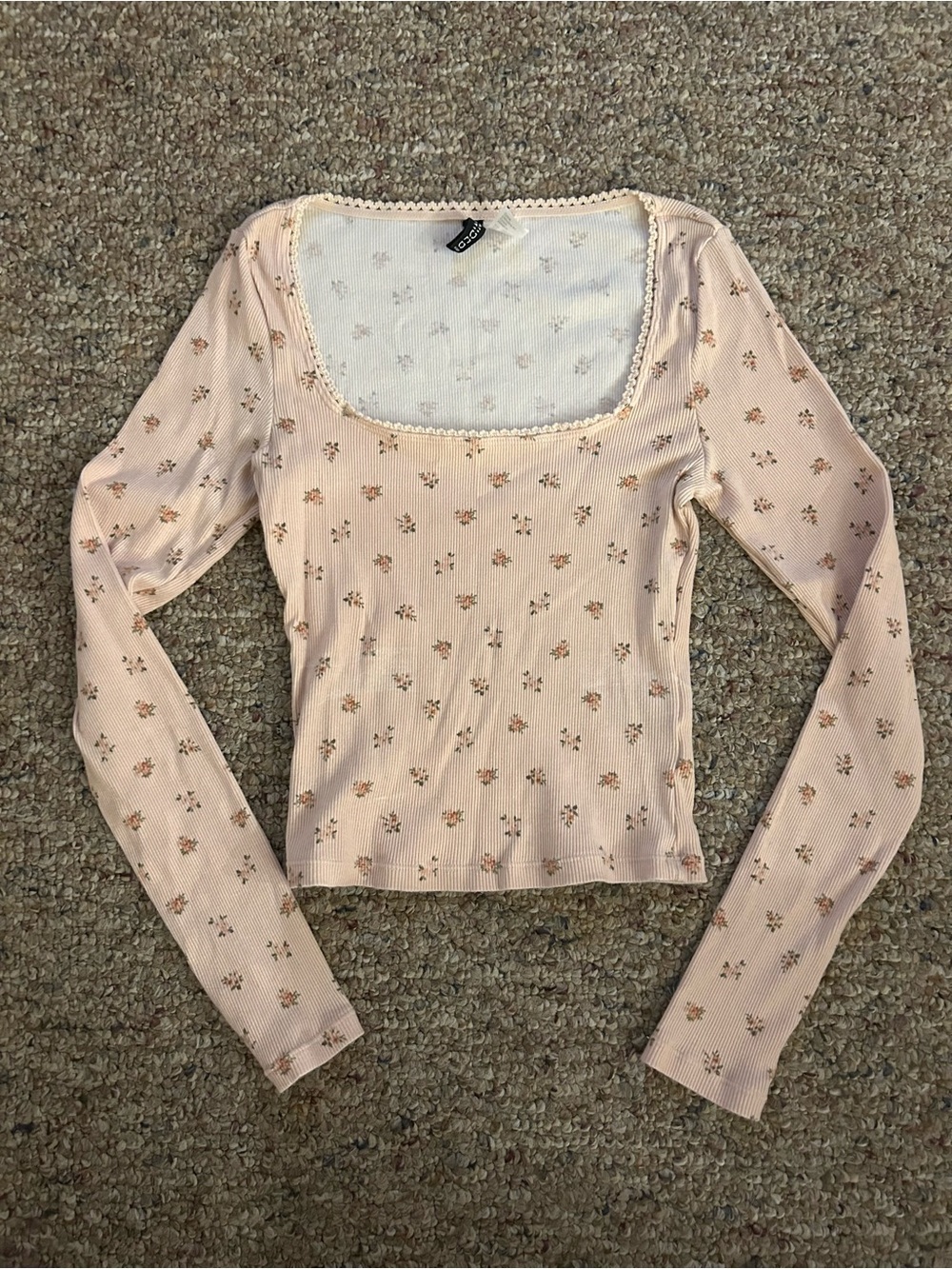 Divided By H&M Womens Pink Floral Long Sleeve Size Small